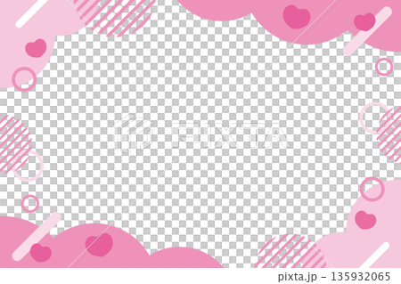Pop Heart Valentine's Day Frame Illustration Pop Heart Valentine's Day Frame Illustration 135932065