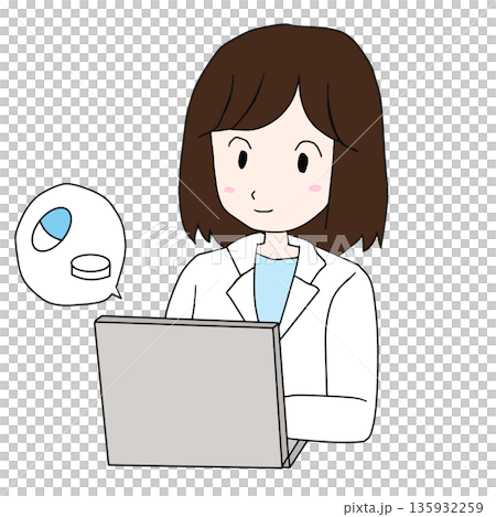 藥劑師講解片劑和膠囊的插圖 135932259