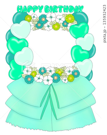 バースデースタンドフラワー（ミントグリーン） 135932423