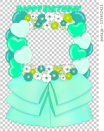 バースデースタンドフラワー（ミントグリーン） 135932423