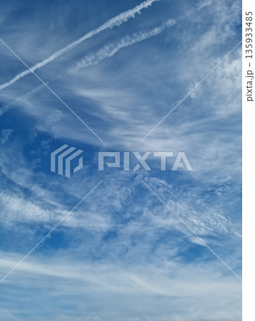 It's a blue sky with clouds. It's a blue sky with clouds. 135933485