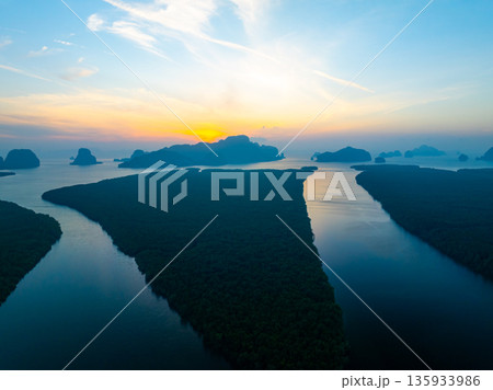 Aerial view sunset sky,Nature light Sunset or sunrise over sea,Colorful scenery sunset sky background,Amazing cloud background Aerial view sunset sky,Nature light Sunset or sunrise over sea,Colorful scenery sunset sky background,Amazing cloud background 135933986