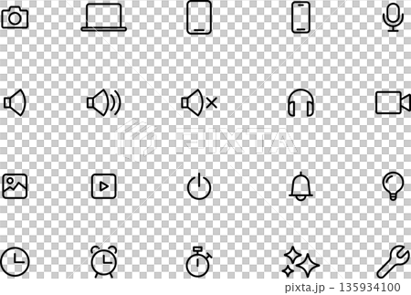 Editable business line icons 3 for homepage, UI, user interface Editable business line icons 3 for homepage, UI, user interface 135934100
