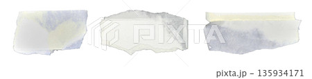 White kraft paper torn into pieces isolated on white background White kraft paper torn into pieces isolated on white background 135934171