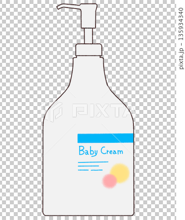 簡單的嬰兒霜插圖 135934340