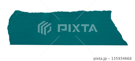 green crumpled torn tape isolated on transparent background. green crumpled torn tape isolated on transparent background. 135934668