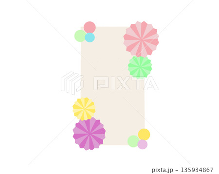 かわいい看板のフレーム 135934867