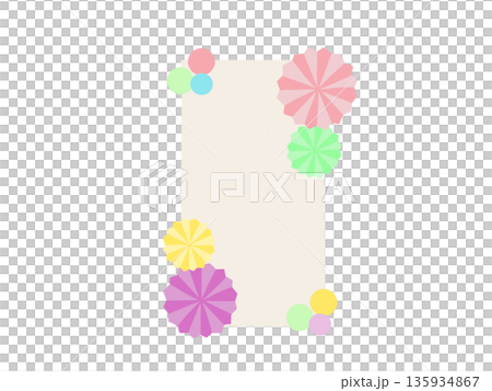 かわいい看板のフレーム 135934867