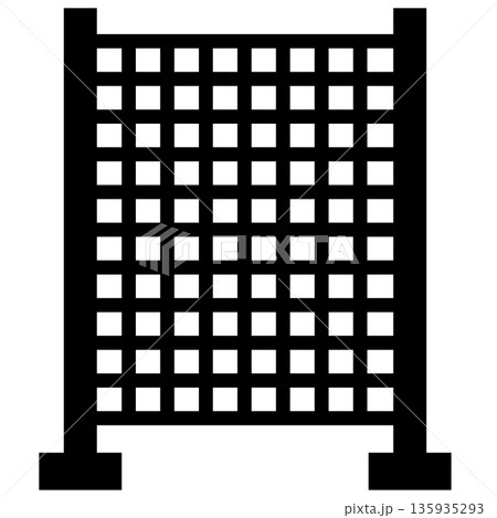 Trellis icon. Wooden trellis sign. Garden trellis symbol. flat style. Trellis icon. Wooden trellis sign. Garden trellis symbol. flat style. 135935293