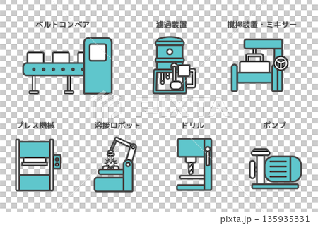 Machinery used in the manufacturing process at the factory 135935331