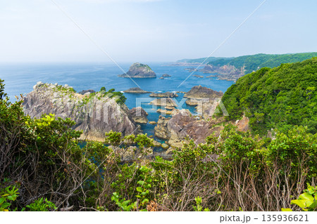 夏の和歌山県串本町　紀伊大島　海金剛 135936621