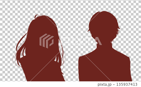セーラー服の女子学生と学ランの男子学生 やる気 セーラー服の女子学生と学ランの男子学生 やる気 135937413
