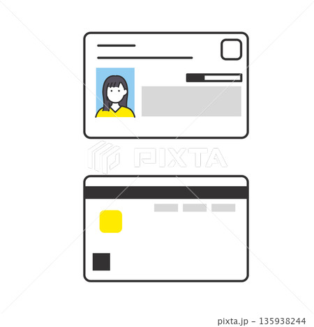 マイナンバーカードのイメージイラスト素材 135938244