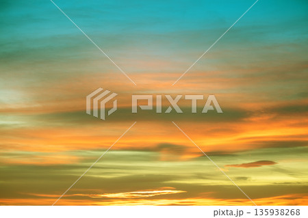 Colorful cloudy sky at sunset. Gradient color. Sky texture. Abstract nature background Colorful cloudy sky at sunset. Gradient color. Sky texture. Abstract nature background 135938268