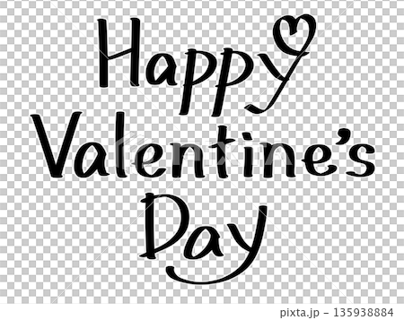 黑色手寫體“情人節快樂” 135938884