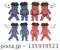 節分　かわいい鬼のイラストセット 135939521