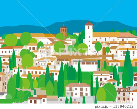 グラナダ granada アンダルシア andalusia スペイン spain 春風景 グラナダ granada アンダルシア andalusia スペイン spain 春風景 135940212