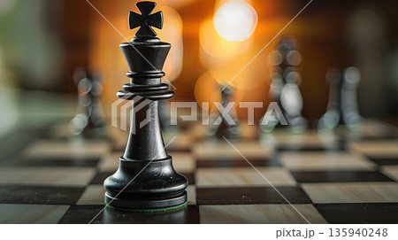 チェスの黒キング チェスの黒キング 135940248