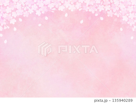 満開の桜と和紙の春イメージ背景 ソメイヨシノ 満開の桜と和紙の春イメージ背景 ソメイヨシノ 135940289