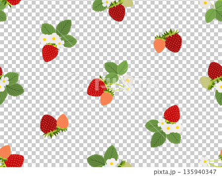 Strawberry seamless pattern A-2 135940347