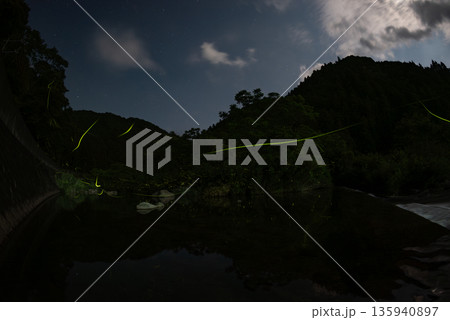 ホタルの舞う風景 135940897