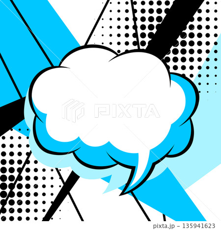 Background with speech bubble. Decorative abstract card in pop art style. Background with speech bubble. Decorative abstract card in pop art style. 135941623