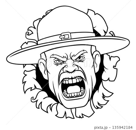Drill Instructor Sergeant Bootcamp Army Soldier Drill Instructor Sergeant Bootcamp Army Soldier 135942184