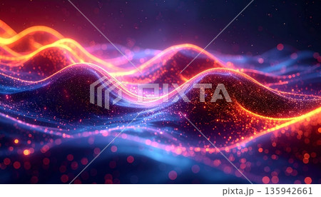 A glowing nebula drifts through the deep cosmos of this abstract galaxy background where bright stars and dust clouds illuminate the dark outer universe in a blue fantasy sky 135942661