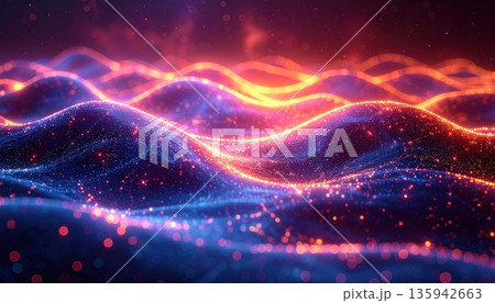 A glowing nebula drifts through the deep cosmos of this abstract galaxy background where bright stars and dust clouds illuminate the dark outer universe in a blue fantasy sky 135942663
