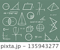 数学図形セット　黒板 135943277