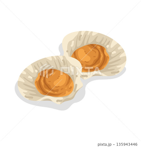 Illustration of scallop 135943446