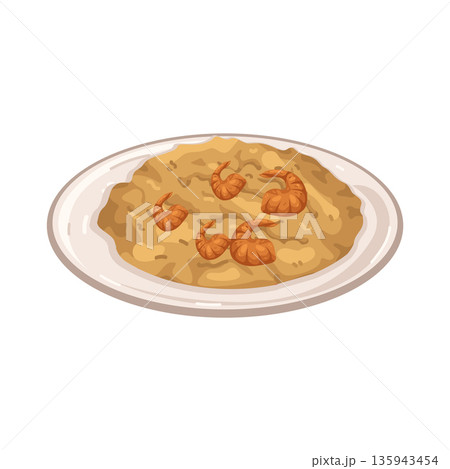 Illustration of Shrimp fried rice 135943454