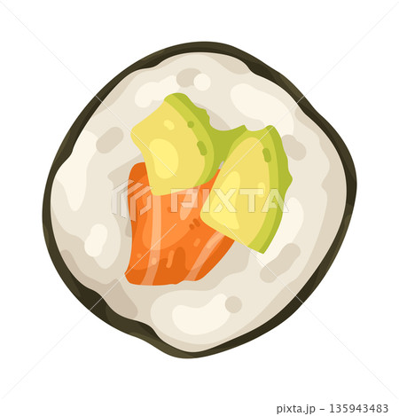 Illustration of sushi roll Illustration of sushi roll 135943483