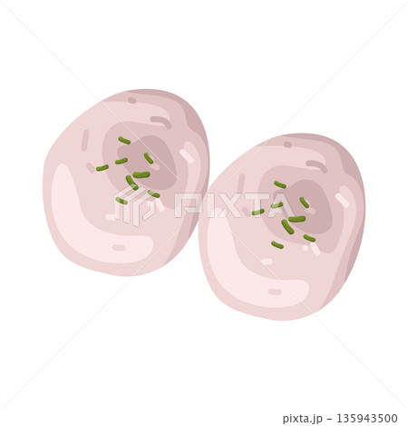 Illustration of scallop sashimi Illustration of scallop sashimi 135943500