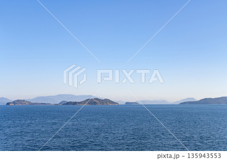 小豆島フェリー船上から見た風景 小豆島フェリー船上から見た風景 135943553