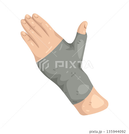 Illustration of hand injury Illustration of hand injury 135944092