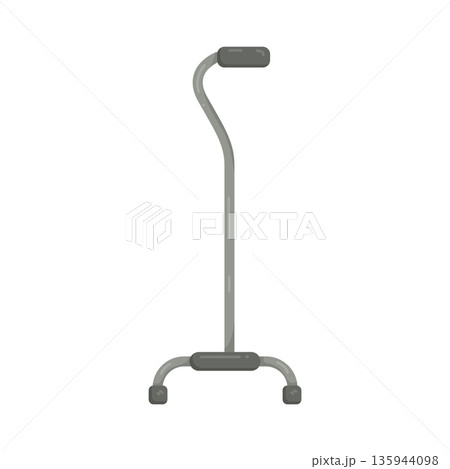 Illustration of quad cane Illustration of quad cane 135944098