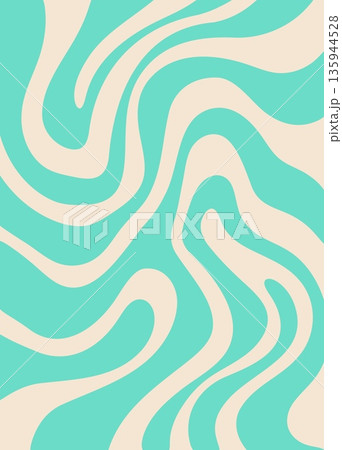 Funky psychedelic turquoise line groovy pattern or print. Distorted spiral funky background, trippy retro pattern. Wavy line pattern print Funky psychedelic turquoise line groovy pattern or print. Distorted spiral funky background, trippy retro pattern. Wavy line pattern print 135944528