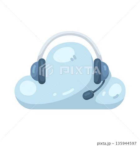 Illustration of cloud support Illustration of cloud support 135944597