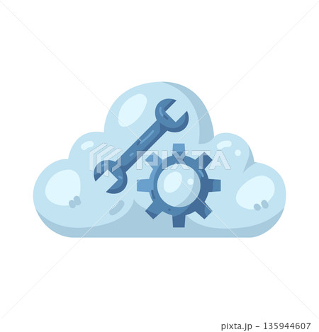Illustration of cloud repair Illustration of cloud repair 135944607