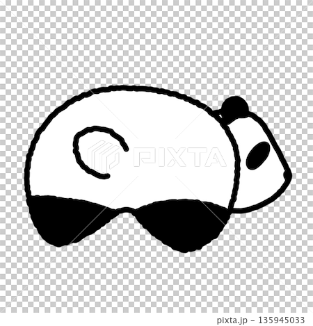 panda's tail is white 135945033