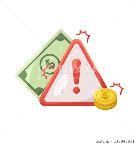 Illustration of Financial risk 135945911