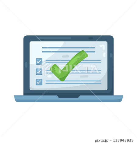 Illustration of online survey Illustration of online survey 135945935