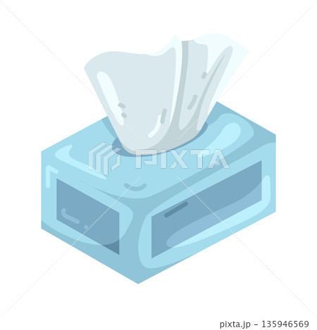 Illustration of tissue box Illustration of tissue box 135946569