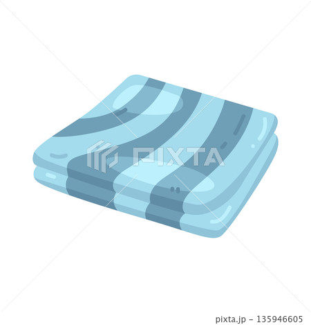 Illustration of folded towel 135946605
