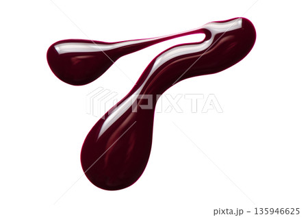 A sample of maroon glossy nail polish. Isolated on a white background. 135946625