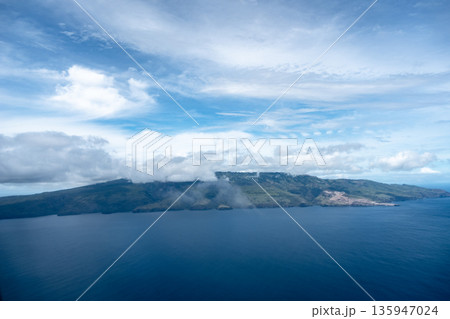 Aerial view of Nuku Hiva in the Marquesas Islands, French Polynesia 135947024