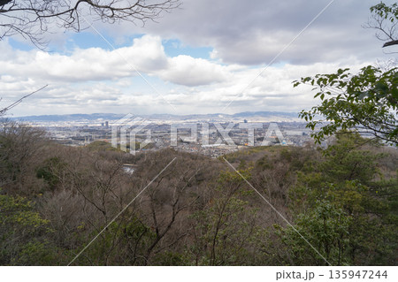 星田連山の登山道から見た景色(ほしだ園地) 星田連山の登山道から見た景色(ほしだ園地) 135947244