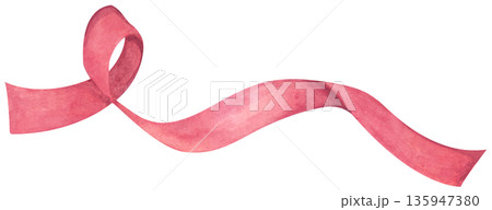 Red wavy ribbon watercolor illustration, smooth flowing swirl line, abstract curve banner decoration, luxury elegant gift card border. Red wavy ribbon watercolor illustration, smooth flowing swirl line, abstract curve banner decoration, luxury elegant gift card border. 135947380