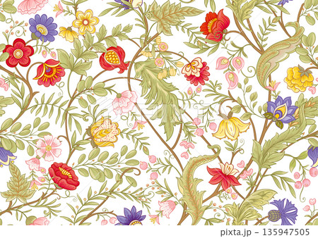 Ornate floral seamless pattern. Ornate floral seamless pattern. 135947505